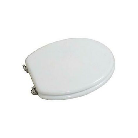 Trade Shop - Copriwater Coprivaso Wc In Mdf Universale Bianco 45x49cm  Cerniere Acciaio 69008