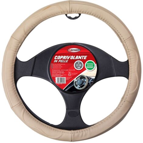 Coprivolante auto beige pelle adulto comodità sicurezza 37x39 protezione
