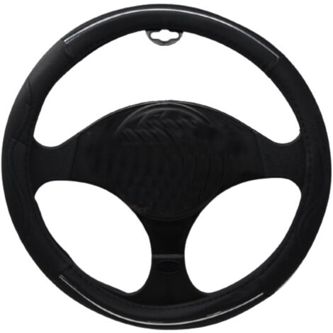 Coprivolante Auto Nero Lucido 37-39cm Copristerzo Antiscivolo ErgonomicoCA-02412