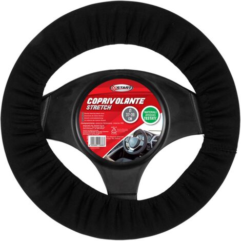 Coprivolante auto Stretch diametro 37-39 cm nero, universale