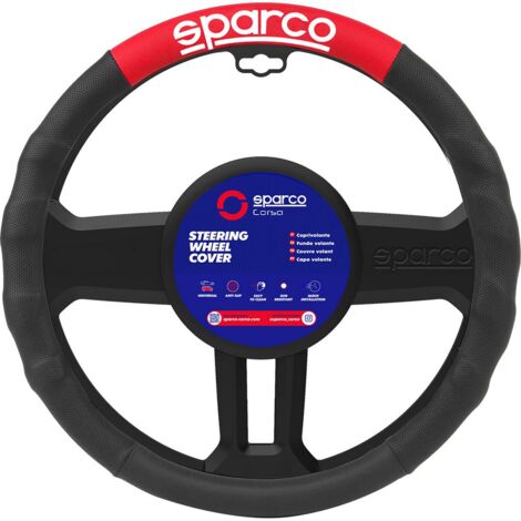 Coprivolante SPC1111 auto universale nero e rosso poliestere 38cm