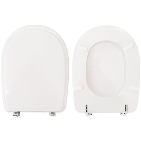 Copriwater Adria Falerii legno rivestito in resina poliestere bianco