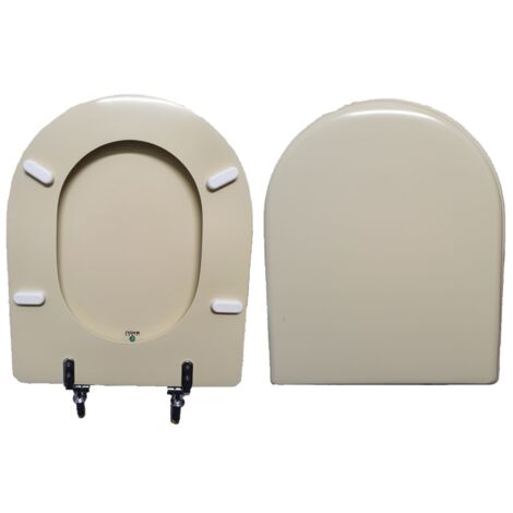 Copriwater Alpina Dolomite legno rivestito in resina poliestere Champagne