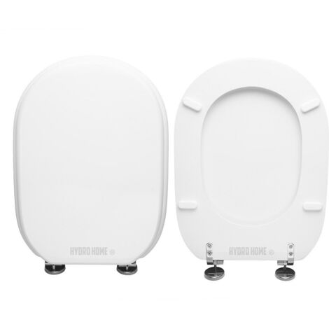 Copriwater Astro Eos legno rivestito in resina poliestere bianco