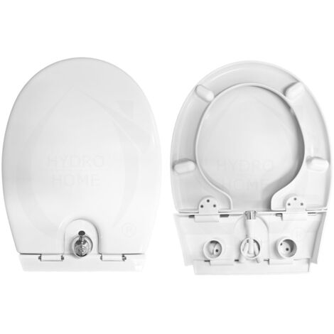 Copriwater Bidet Universale Ovale termoindurente bianco con erogatore acqua calda e fredda