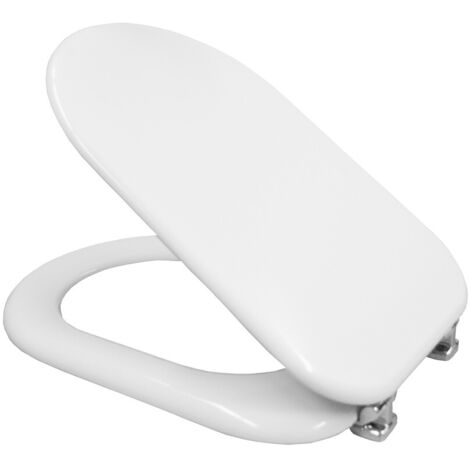 Copriwater Cesame Sintesi dedicato in legno rivestito bianco con cerniere