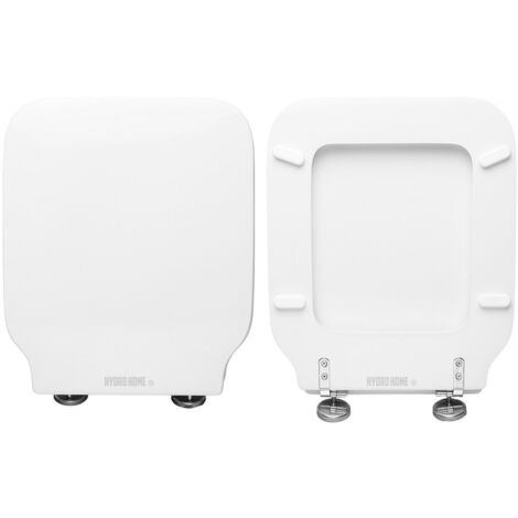 Copriwater Come Originale Flow Quadro Simas legno rivestito in resina poliestere bianco
