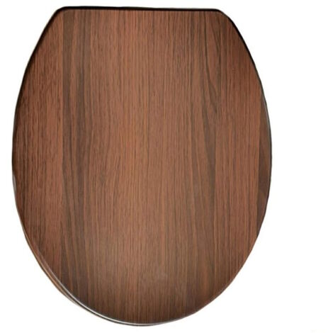 Copriwater Copri Water Vaso Bagno Legno Mdf Noce Scuro Arte Povera Universale