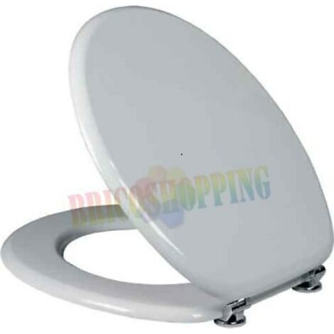 Copriwater Copri Water Wc Bagno Mdf Poliestere Legno Universale Coprivaso Bianco