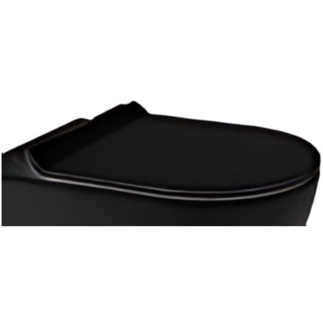 Copriwater cover in plastica colore nero opaco