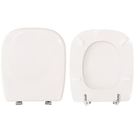 Copriwater D-Code Duravit legno rivestito in resina poliestere bianco