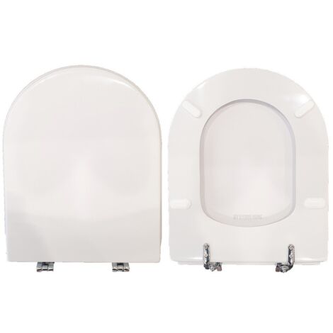 Copriwater Dora Archiade legno rivestito in resina poliestere bianco come originale