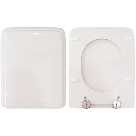 Copriwater Edge Quadra Eos legno rivestito in resina poliestere bianco
