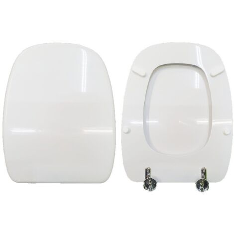 Copriwater Elegant Cesabo legno rivestito in resina poliestere bianco