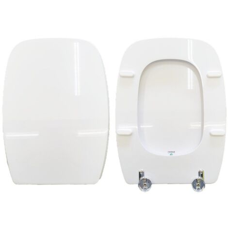 Copriwater Emilia Vavid legno rivestito in resina poliestere bianco