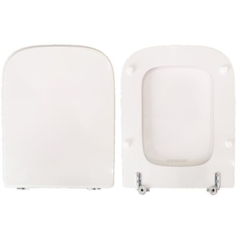 Copriwater Erice Cesame legno rivestito in resina poliestere bianco