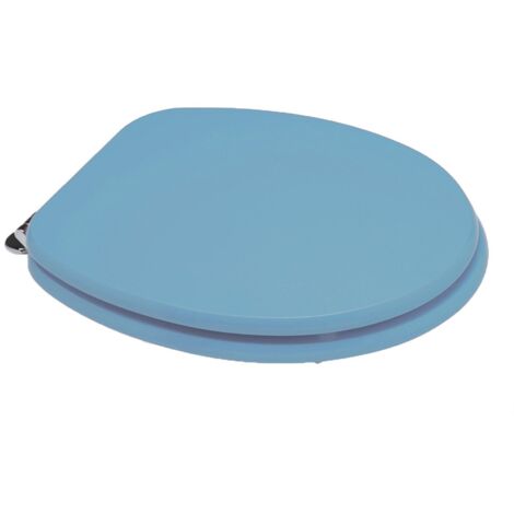 Copriwater forma Universale personalizzato legno rivestito in resina poliestere Azzurro