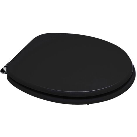 Copriwater forma Universale personalizzato legno rivestito in resina poliestere Nero