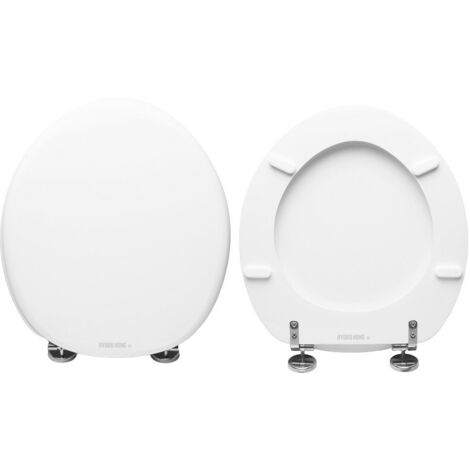 Copriwater Full 54 Azzurra legno rivestito in resina poliestere bianco