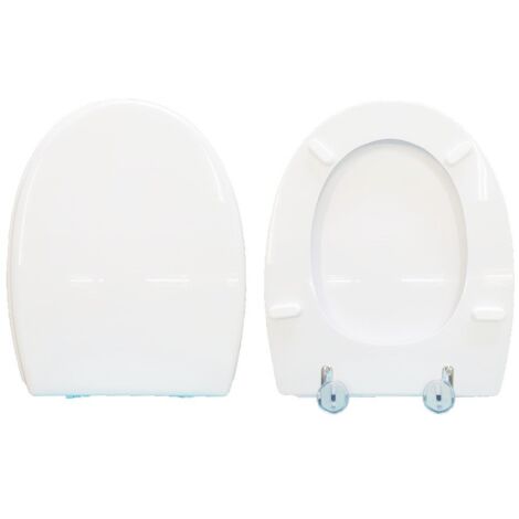Copriwater Full 56 Azzurra legno rivestito in resina poliestere bianco