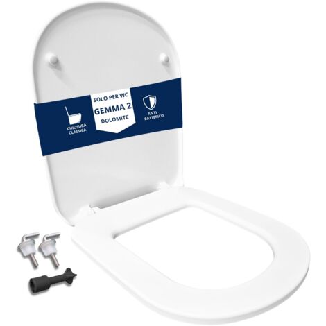 Copriwater Gemma 2 Dolomite termoindurente bianco come originale