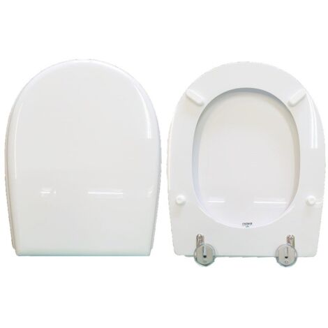 Copriwater Grace Globo legno rivestito in resina poliestere bianco