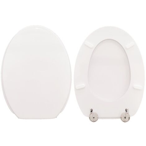 Copriwater Iril Scala legno rivestito in resina poliestere bianco