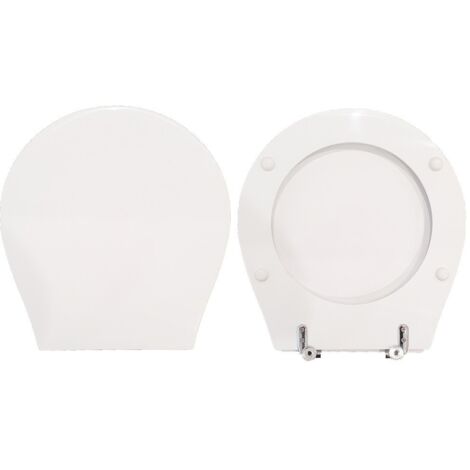 Copriwater K09 Kerasan legno rivestito in resina poliestere bianco