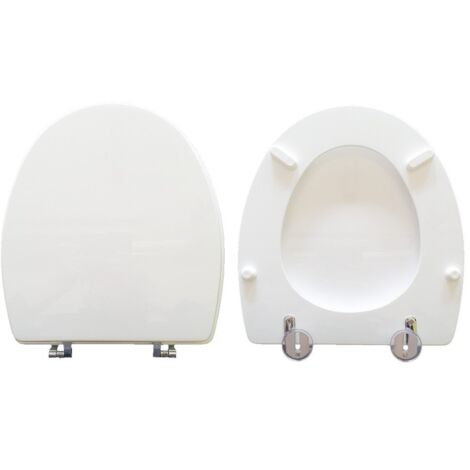 Copriwater Kir Kerasan legno rivestito in resina poliestere bianco