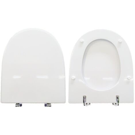 Copriwater Lara Hatria legno rivestito in resina poliestere bianco