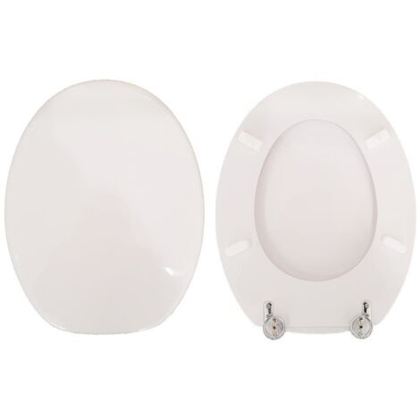 Copriwater Lei Globo legno rivestito in resina poliestere bianco