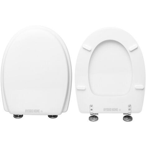 Copriwater Loft Hidra legno rivestito in resina poliestere bianco