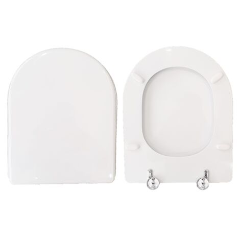 Copriwater Marion Althea legno rivestito in resina poliestere bianco