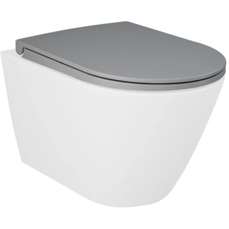 Copriwater originale serie Feeling grigio opaco chiusura soft-close