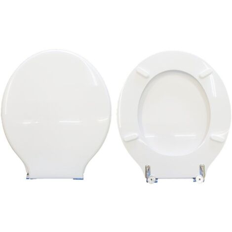 Copriwater Paestum Globo legno rivestito in resina poliestere bianco