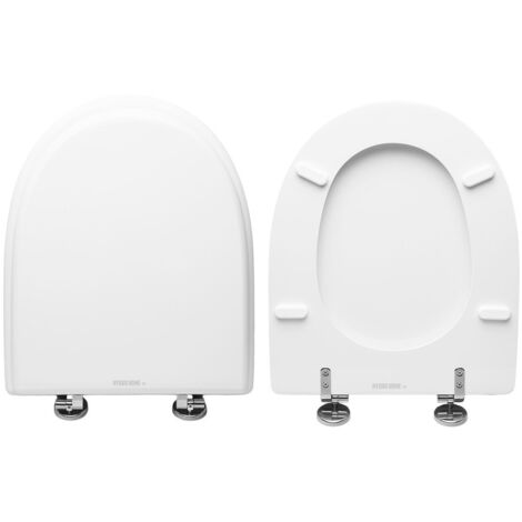 Copriwater Pratica Azzurra legno rivestito in resina poliestere bianco