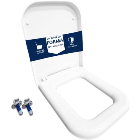 Copriwater Rettangolare HH313 fissaggio dall'alto compatibile con vari modelli termoindurente bianco