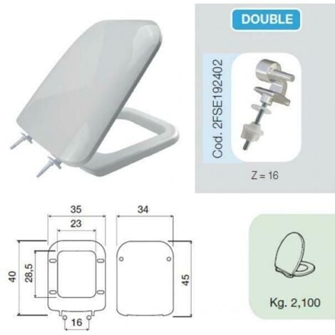 IDRALITE Copriwater Saniplast conca ideal standard termoindurente bianco