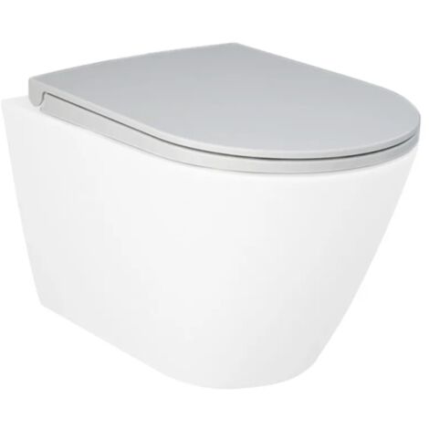 Copriwater slim serie Feeling soft-close in bianco matt con sgancio rapido