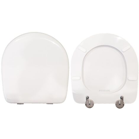 Copriwater Smarty Hidra legno rivestito in resina poliestere bianco