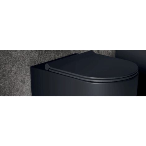 Copriwater Soft-Close Alice Ceramica "Form" Nero Opaco
