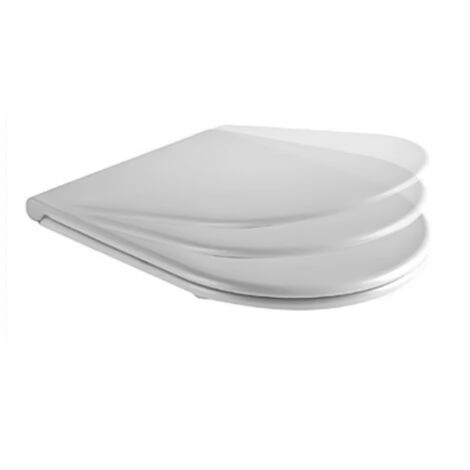 Copriwater Soft-Close Azzurra Ceramica "Comoda" Bianco Opaco