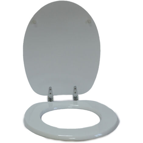 copriwater soft close con chiusura a pressione in mdf, colore bianco