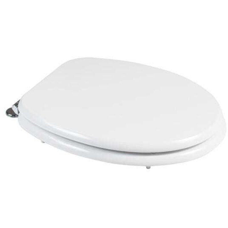 Kiamami Valentina - Abattant Universel De Siège De Toilette Blanc Bois Certifié Fsc