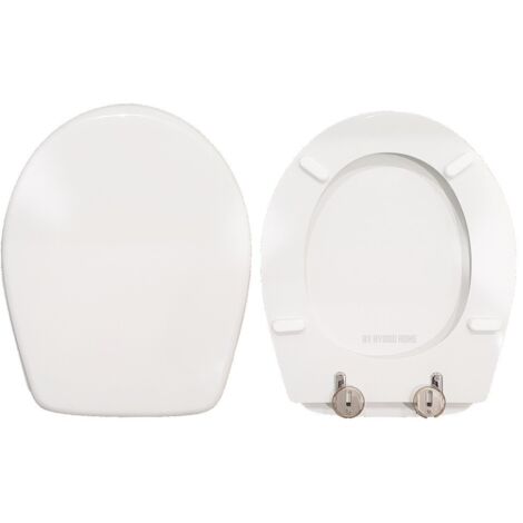 Copriwater Xes Galassia legno rivestito in resina poliestere bianco