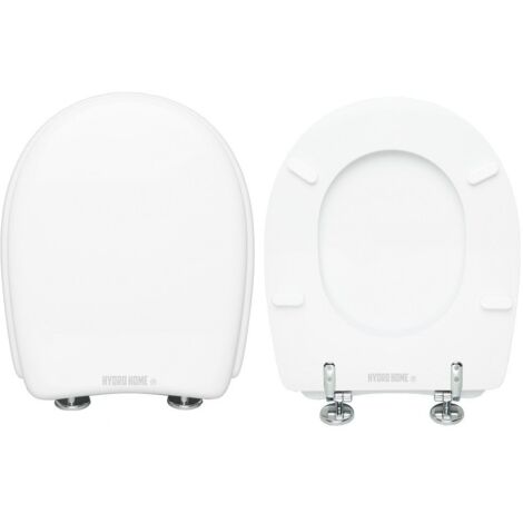 Copriwater Young Vitruvit legno rivestito in resina poliestere bianco