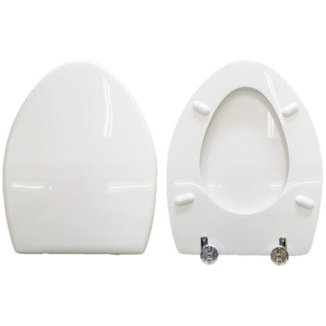 Copriwater Zeus Azzurra legno rivestito in resina poliestere bianco
