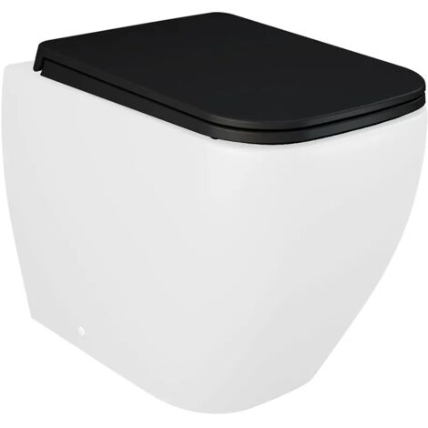 Copriwc originale nero opaco soft-close Rak serie Metropolitan