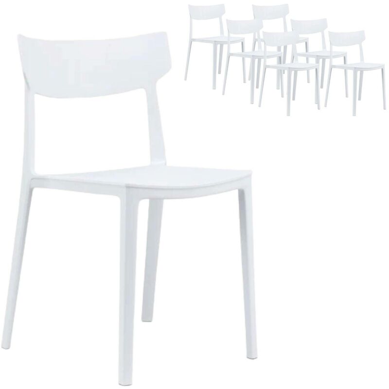 Chaise x6 Home Design Moderne Restaurant Blanc Amalfi