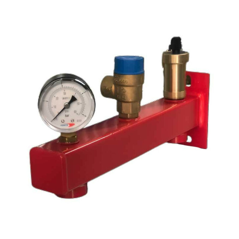 Copy of Kit support coupelle d'expansion + groupe de sécurité chauffage Ferco Pression: 4 bars